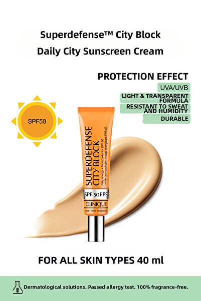 Clinique Superdefense ™   City Block Spf 50 Day Sunscreen Cream 40ml 	 |   Uv...