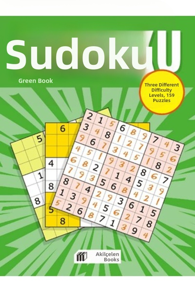 Akılçelen Kitaplar Yay Sudoku Green Book - 159 Puzzles with Three Different D...