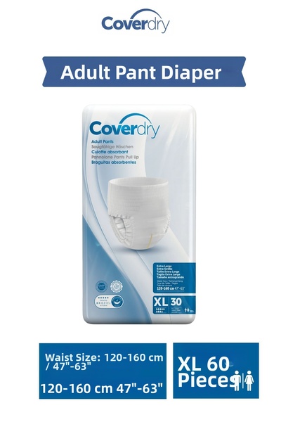 Coverdry حفاضات للمرضى البالغين مع سروال داخلي مقاس XL كبير، 60 قطعة