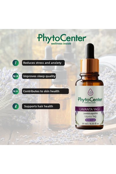 PHYTOCENTER مجموعة الزيوت العطرية من الريحان واللافندر وقشر الليمون والبرتقال |   زيوت عطرية نقية 100%