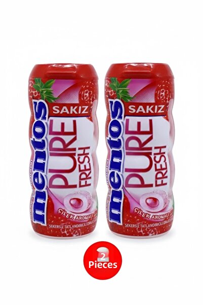 Mentos Pure Fresh Strawberry Flavored Gum - Sugar-Free (with Sweeteners) 30g ...