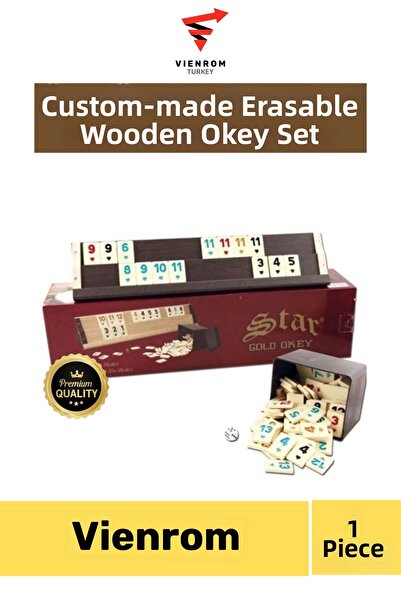 Vienrom # Okeytakımı Erasable Gold Wooden Home Cafe Dirt-Repellent Scratch-Re...