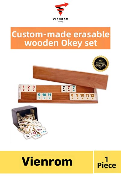 Vienrom # Okeytakımı Durable Erasable Flash Wooden Okey Set That Resists Dirt...