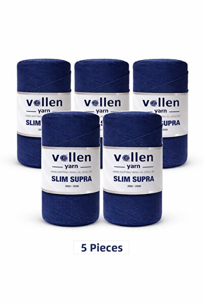 vollen yarn Slim Supra Macrame Rope Waxed Pase Rope 200Gr 200Mt 5-Pack Bag Rope