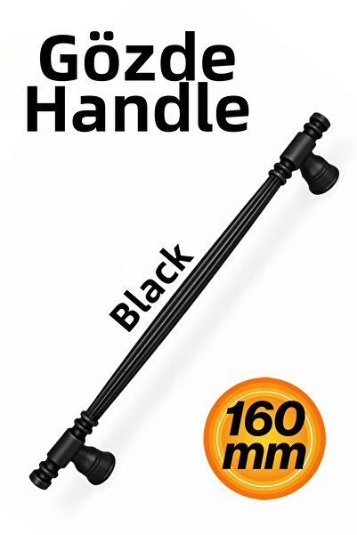 Badem10 GÖZDE Mâner negru pentru sertar, 160 mm, design modern, mâner durabil...