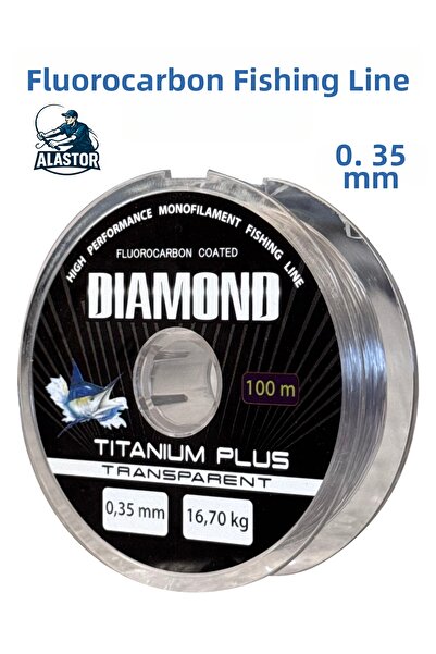 ALASTOR خيط صيد ميسينا من التيتانيوم الماسي بلس، خيط فلوروكربون احترافي، 100 متر