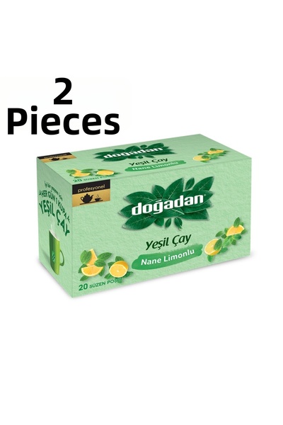 Doğadan Green Tea Mint Lemon 20-Pack Cup Sachet 2 Pieces
