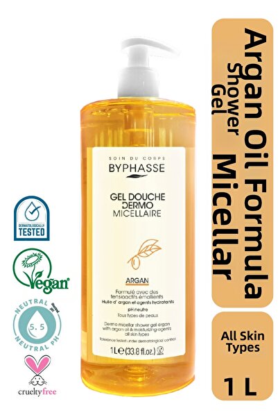 BYPHASSE Dermo Micellar Argan Oil Shower Gel for All Skin 1000ml