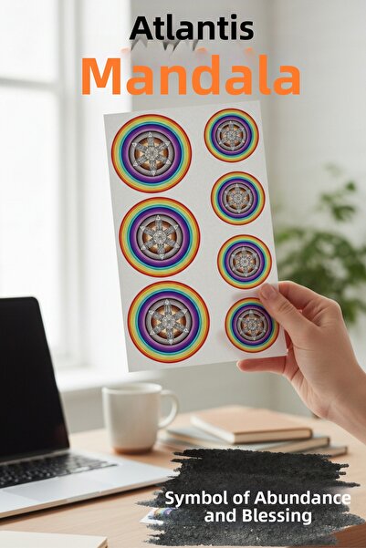 birikiyedi Abundance Abundance Symbol Atlantis Mantra Sticker Set for Bullet ...