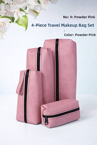 RUMİLY حقيبة مكياج مكونة من 4 قطع