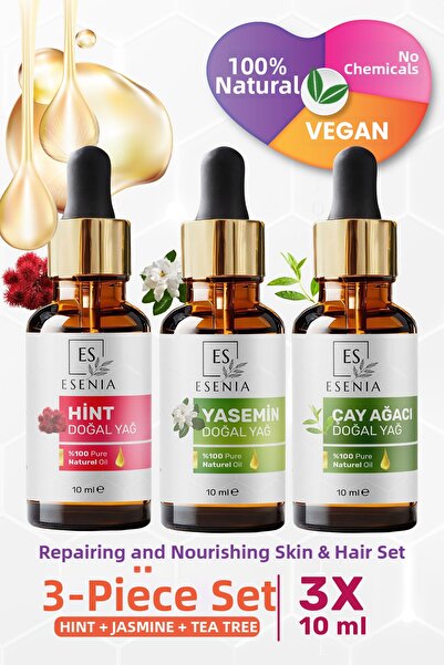 ES ESENIA زيت شجرة الياسمين الهندي 100% نقي وطبيعي، زيت عطري عشبي خالٍ من الإ...