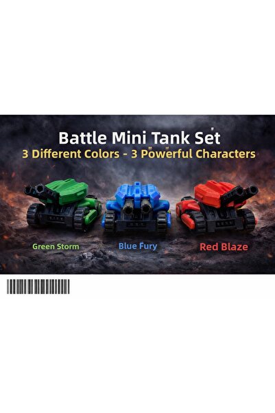 Bulabula مجموعة ألعاب دبابات صغيرة مكونة من 3 قطع - مجسمات مركبات عسكرية ملون...