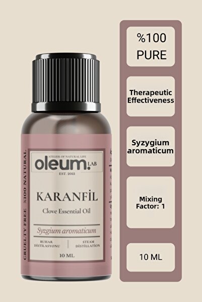 Oleum Lab زيت القرنفل العطري 10 مل نقي 100% وفعال علاجيًا (صحة الفم والأسنان ...