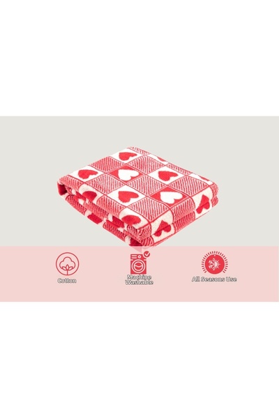 Vicuna Home بطانية فالنتين مفردة مقاس 160x200 سم