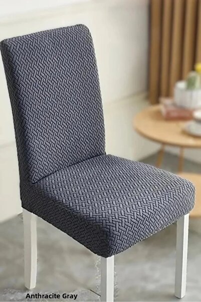 ABEX غطاء كرسي، ليكرا، قابل للغسل، قطعة واحدة، لون أنثراسيت، جودة عالية