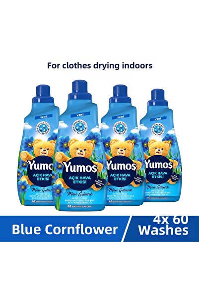 Yumoş Yumoş Açık Hava Etkisi Konsantre Çamaşır Yumuşatıcısı Mavi Gelincik 144...