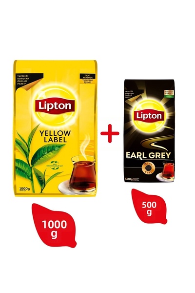 Lipton Yellow Label Bulk Tea 1000 Gr + Earl Grey Bergamot Flavored Bulk Tea 5...