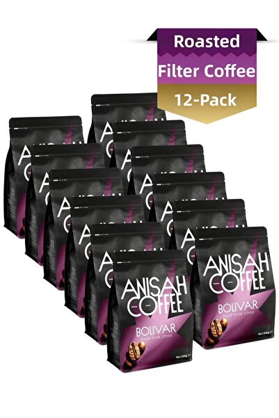 Anisah Coffee بوليفار ديلي| قهوة مفلترة مطحونة| 12x500 جرام| محمص متوسط (ميدو...