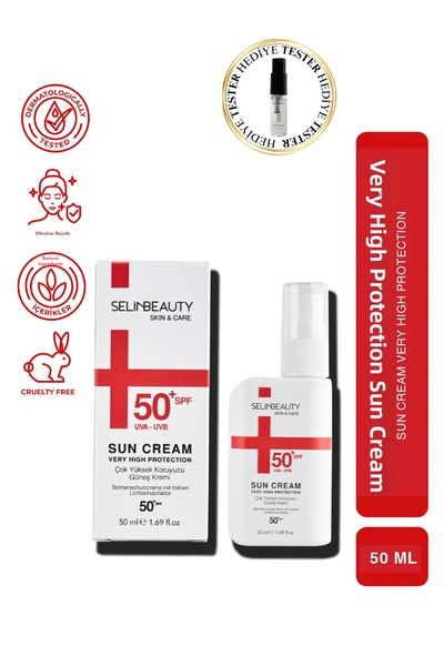 SELİNBEAUTY كريم الشمس للعناية بالبشرة 50+