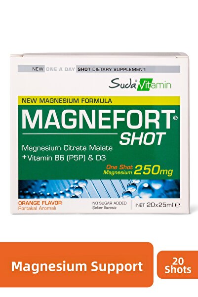 Suda Vitamin فيتامين المغنيسيوم في الماء بجرعة برتقالية 25 مل 20 جرعة