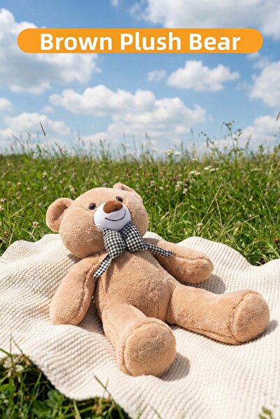 ROZİTOYS دمية دب ناعمة بحجم كبير 80 سم مع ربطة عنق