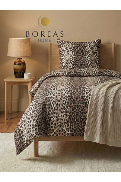Boreas Home طقم غطاء لحاف مفرد مطاطي من القطن بنسبة 100% من ليوبار