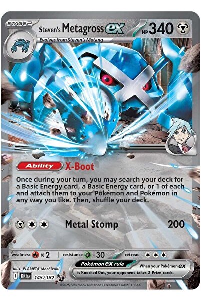 Pokemon TCG Steven's Metagross Ex # 145 Pokemon Destined Rivals Original Card