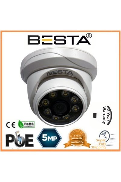 NW NessiWorld 5 Mp Ip Poe Dome Security Camera with Built-In Microphone Kd-5250