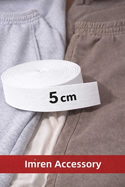 İMREN AKSESUAR Λευκό λαστιχένιο φόρεμα 5 μέτρων για τη μέση και τα πόδια - 1 ...