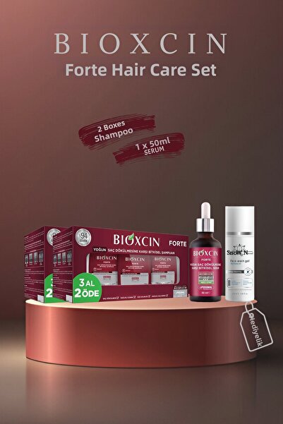 Bioxcin Forte Shampoo Set - 3-Pack Buyer, 2-Pack Pay, 2 Boxes + Forte Serum 5...