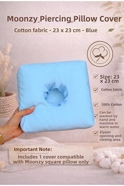 moonzy - minimalist & cozy Moonzy Cotton Kare Piercing Cushion Cover – 100% C...
