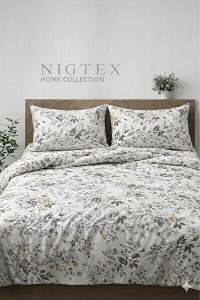 NİĞTEX King Size Floral Duvet Cover Set - Without Sheets