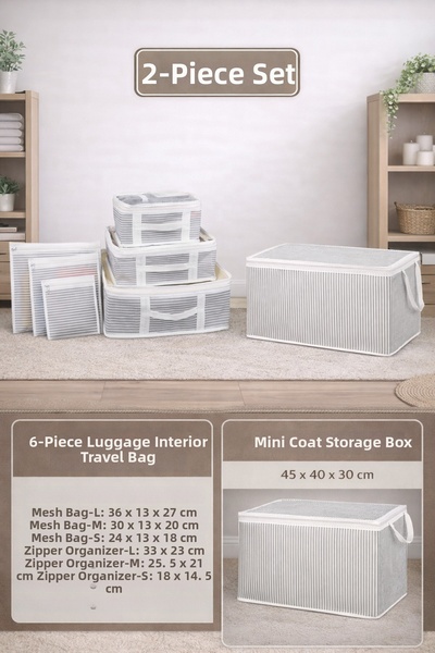 PONÇİK BEBEK Sweater Storage Organizer - Drawer Organizer Set of 6 Storage Bags