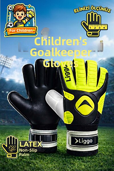 Liggo Reflex Size 5-6-7 Children's Goalie Gloves and Wrist Bandage