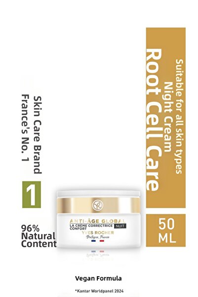 Yves Rocher Night Cream That Reduces Wrinkles and Fine Lines, Adds Elasticity...
