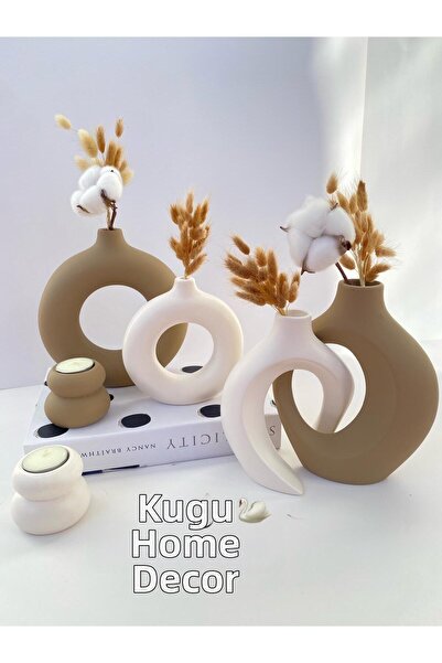 kuğu home dekor 2-Piece Ring Vase, 2-Piece Couple Vase, 2-Piece Candle Holder...
