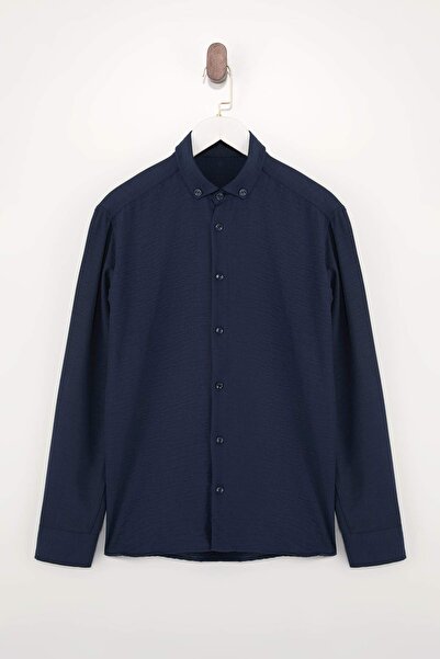 Trendyol Collection Navy Blue Regular Men's Shirt Tmnss26Go00008