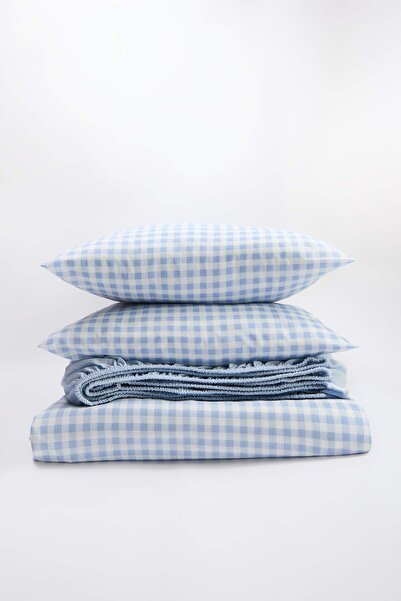 TRENDYOLMİLLA HOME Double Easy-Iron Gingham Duvet Cover Set 200X220Cm Tphss25...