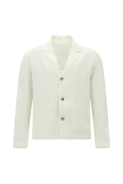 Abdullah Kiğılı 6 Drop Jachetă sport din in, cu croială standard și model