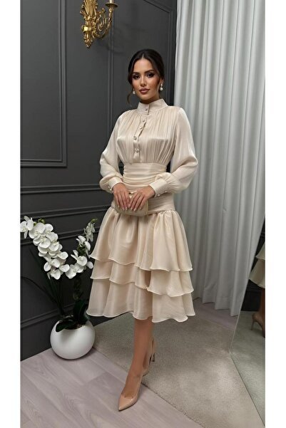 SNIPER فستان انسجة الذهب