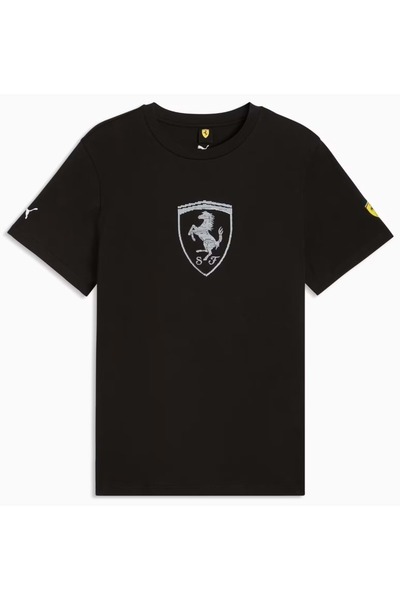 Puma Φεράρι Tonal Shield Tee 635311 Ανδρικό T-Shirt ΜΑΥΡΟ