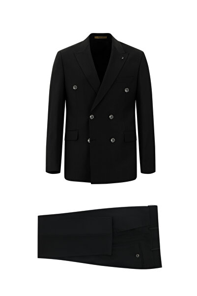 Kiğılı 6 Drop Regular Fit Standart Kesim Yünlü Kruvaze Takım Elbise