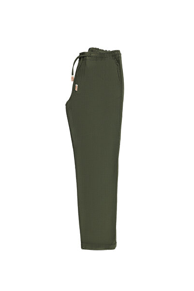 Kiğılı 6 Drop Regular Fit Standart Kesim Beli Lastikli İpli Pamuklu Keten Pan...