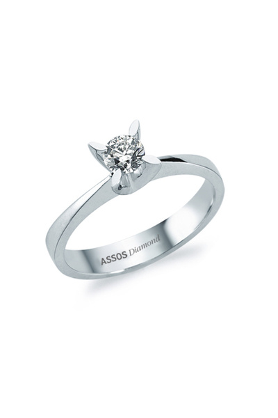 Assos Pırlanta 0.10 Karat Pırlanta Tektaş Yüzük