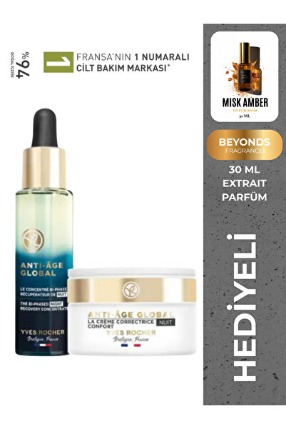 Yves Rocher Gece Kullanımı için Yenileyici ve Sıkılaştırıcı Nemlendirici Set ...