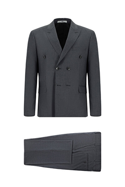 Kiğılı 7 Drop Super Slim Fit Costum cu dungi, cu croială extra-îngustă, cu do...