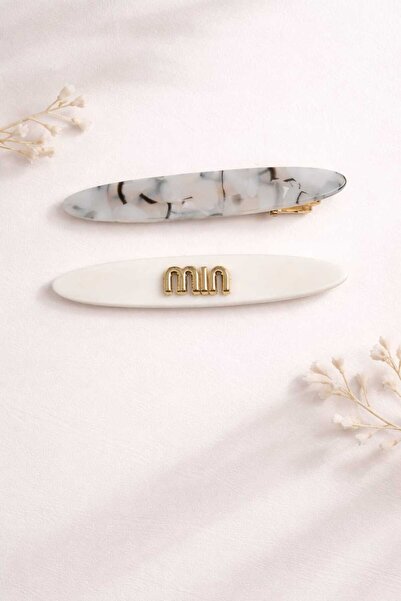 LİNACO Leopar Desenli Wavy Saç Toka Seti - Siyah ve Bej Polka Dot Detaylı”