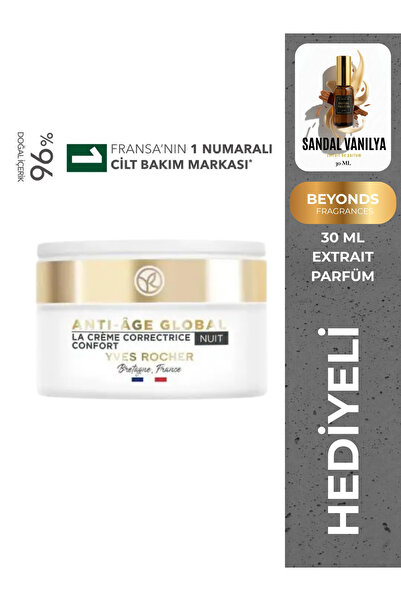 Yves Rocher Gençleştirici Yenileyici Gece Kremi 50 ml + BEYONDS Sandal Vanily...