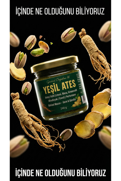 Genel Markalar Yeşil Ateş Unisex Ginsengli Bitkisel Karışım Macun 240 gr - En...