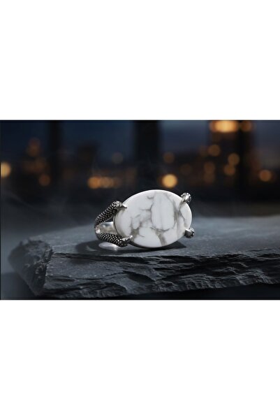 Ring خاتم ملكي بيضاوى شنكار- ابيض